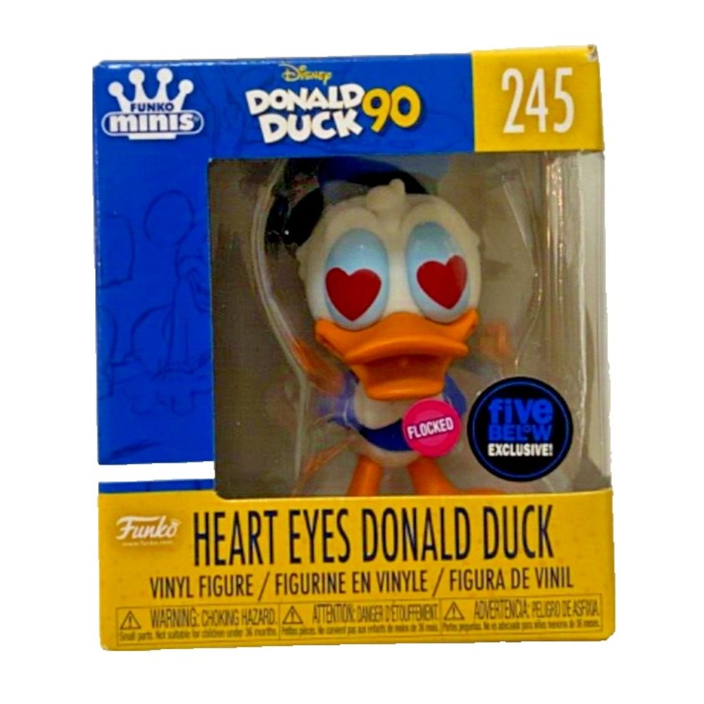 HEART EYES DONALD DUCK Flocked Funko Minis Donald Duck 90 #245 Vinyl‎ Figure